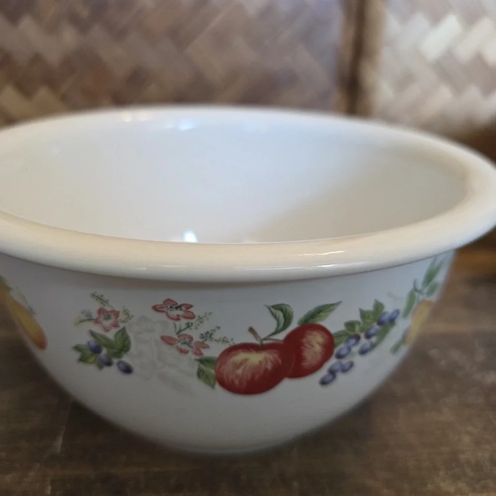 Corelle Coordinates Chutney Pattern Stoneware Serving Mixing Bowl 3 Piece‎ Set